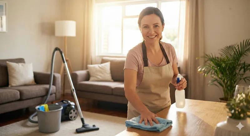 Schoonmaker aan het werk - zoek schoonmaakdiensten in de regio