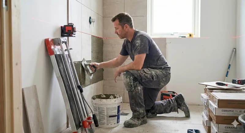 Tegelzetter legt vloertegels - ontdek tegelzetters in jouw regio